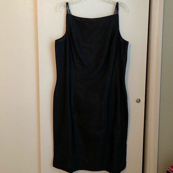 Vintage Mid-1990’s Spencer Jeremy Raw Silk LBD - Picture 1 of 5